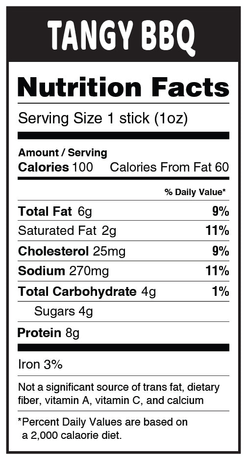 Tangy BBQ Sticks 100 Calories